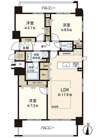 クリーンリバーフィネス幌西レジデンス 間取図 クリーンリバーフィネス幌西レジデンス 間取図