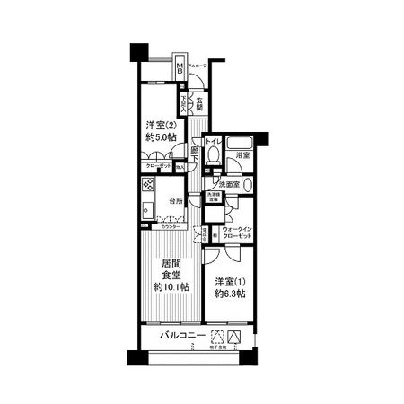 五橋パークホームズ仙台中央ガーデンコート 間取図 五橋パークホームズ仙台中央ガーデンコート 間取図