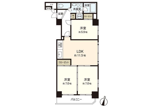 ブライトシティ柏木 間取図 ブライトシティ柏木 間取図