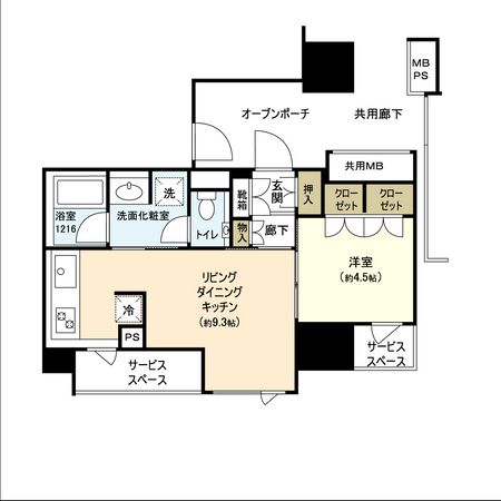 プラウド勾当台公園 間取図 プラウド勾当台公園 間取図