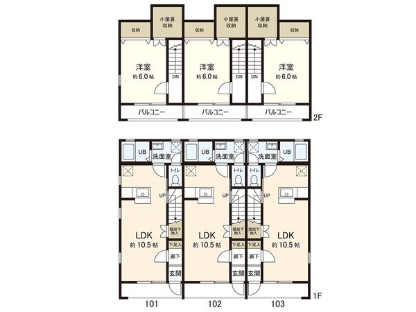 輝山 間取図101号室 輝山 間取図101号室