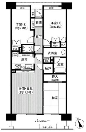 パラッシオ小田原弐番館 間取図 パラッシオ小田原弐番館 間取図