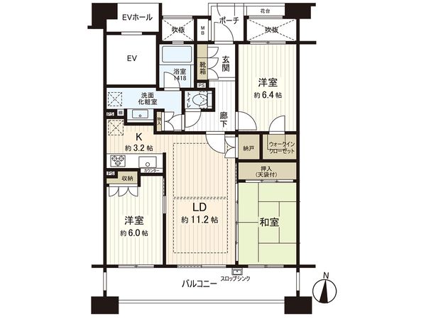 グランアージュ支倉 間取図 グランアージュ支倉 間取図