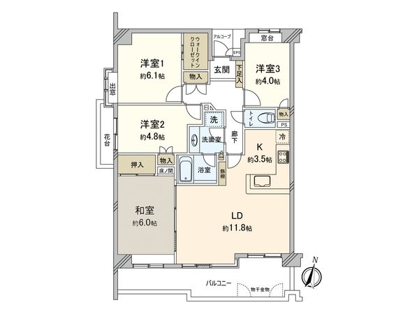 アーバンハイツ巣鴨B棟 間取図(平面図) アーバンハイツ巣鴨B棟 間取図(平面図)