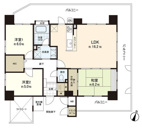 グラビス室見ツインコート 間取図(平面図) グラビス室見ツインコート 間取図(平面図)