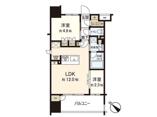 パークリュクス博多駅前 間取図 パークリュクス博多駅前 間取図