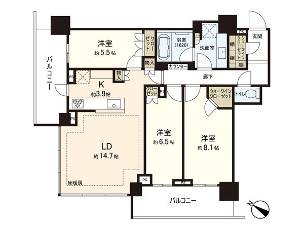 Brillia Tower西新 間取図 Brillia Tower西新 間取図