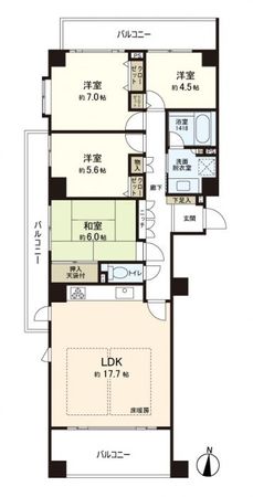 パークテラス西新七丁目 間取図 パークテラス西新七丁目 間取図