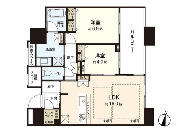 アイランドシティ オーシャン&フォレストタワーレジデンスWEST 間取図 アイランドシティ オーシャン&フォレストタワーレジデンスWEST 間取図