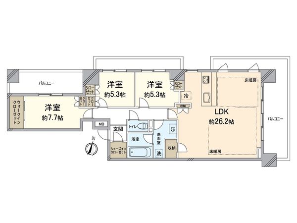 ザ・パークハウス桜坂サンリヤン 間取図(平面図) ザ・パークハウス桜坂サンリヤン 間取図(平面図)