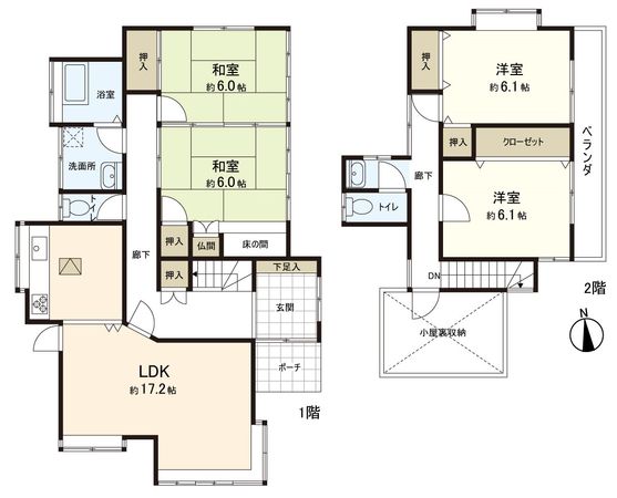 姪の浜三丁目戸建 間取図 姪の浜三丁目戸建 間取図