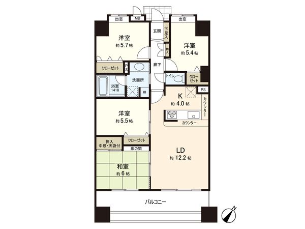 アクロス博多セントラルパーク 間取図 アクロス博多セントラルパーク 間取図