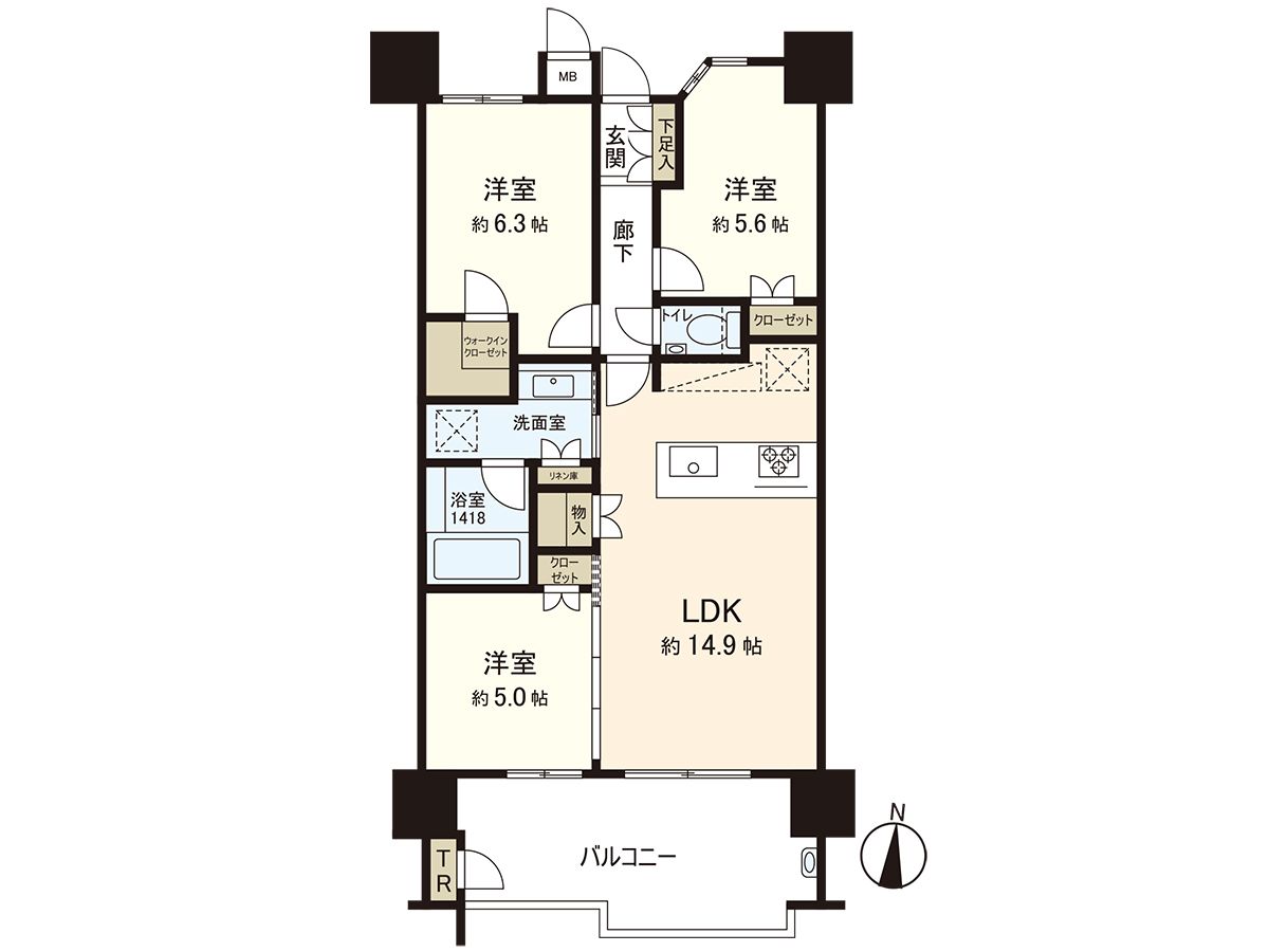 サンリヤン別府四丁目 間取図 サンリヤン別府四丁目 間取図