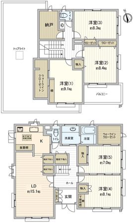 磯辺三丁目戸建 間取図 磯辺三丁目戸建 間取図