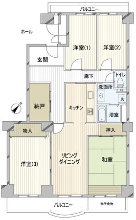 シーサイド真砂壱号棟 間取図(平面図) シーサイド真砂壱号棟 間取図(平面図)