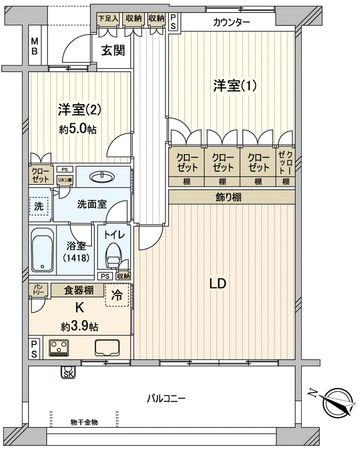セントラルパーク・ウエストC棟 間取図(平面図) セントラルパーク・ウエストC棟 間取図(平面図)