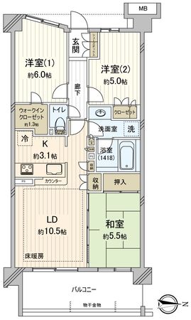 ザ・パークハウス新検見川ウエストレジデンス 間取図 ザ・パークハウス新検見川ウエストレジデンス 間取図