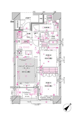 オーパスレジデンス銀座イースト 間取図(平面図) オーパスレジデンス銀座イースト 間取図(平面図)