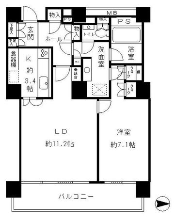 リバーポイントタワー 間取図(平面図) リバーポイントタワー 間取図(平面図)