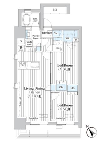 ライオンズフォーシア築地ステーション 間取図(平面図) ライオンズフォーシア築地ステーション 間取図(平面図)