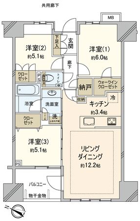 プラウド市川マークス 間取図 プラウド市川マークス 間取図