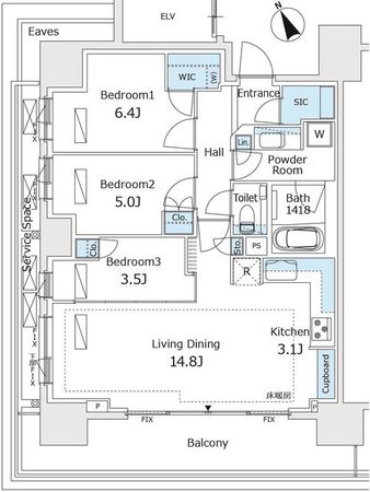 パークホームズ市川真間 間取図(平面図) パークホームズ市川真間 間取図(平面図)