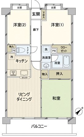ライオンズマンション行徳第二 間取図 ライオンズマンション行徳第二 間取図