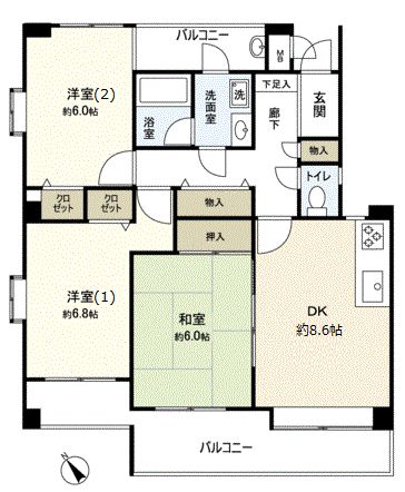 クリスタルパレス新田 間取り クリスタルパレス新田 間取り