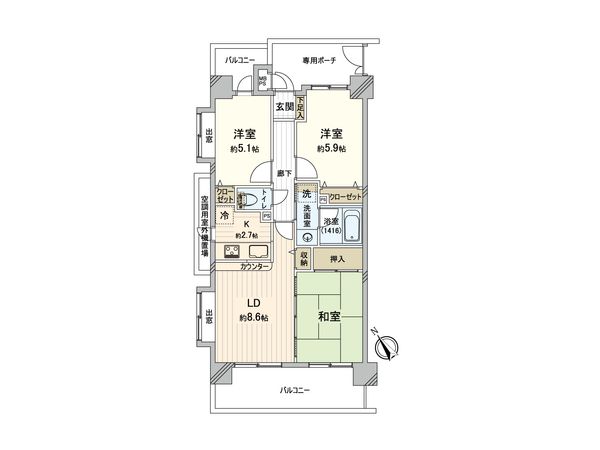 ライオンズマンション横浜駅西第3 間取図 ライオンズマンション横浜駅西第3 間取図