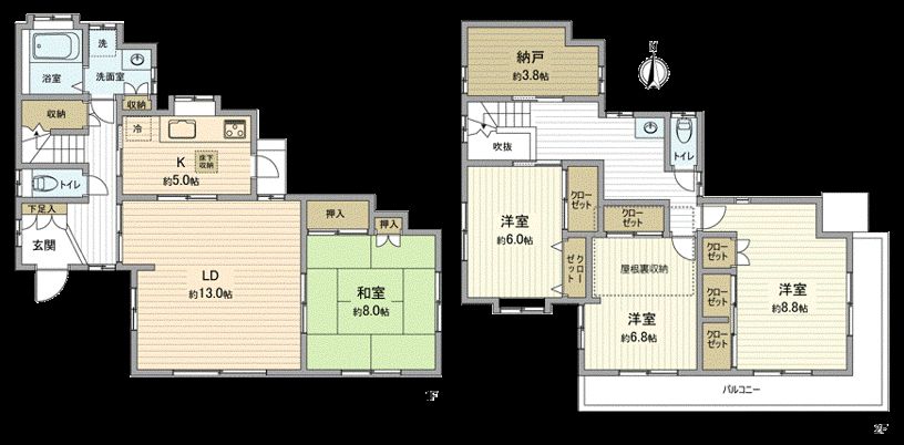 中希望が丘戸建 間取図 中希望が丘戸建 間取図