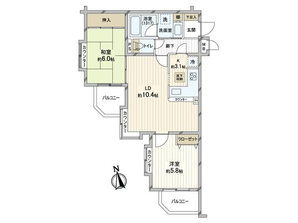 パロス中野南台 間取図(平面図) パロス中野南台 間取図(平面図)