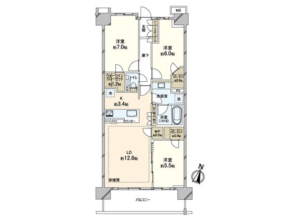 蘆花公園ザ・レジデンス フォレストコート 間取図(平面図) 蘆花公園ザ・レジデンス フォレストコート 間取図(平面図)