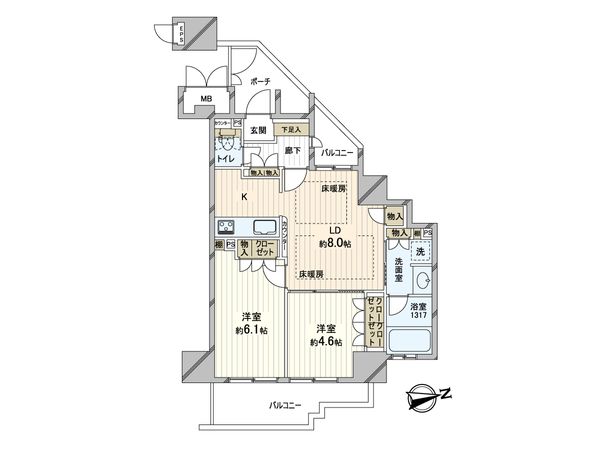 クリオ東新宿壱番館 間取図 クリオ東新宿壱番館 間取図