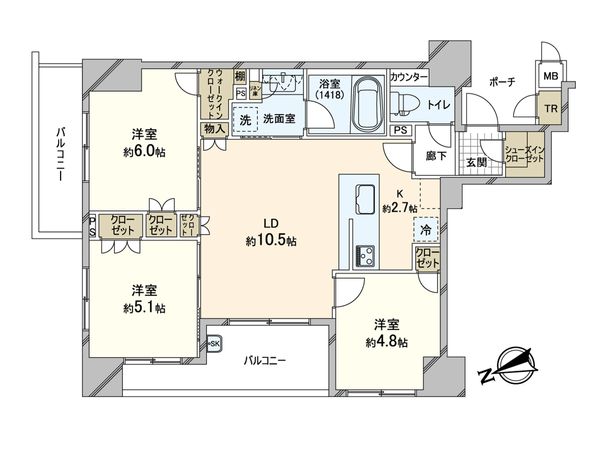 プレミスト調布 間取図 プレミスト調布 間取図