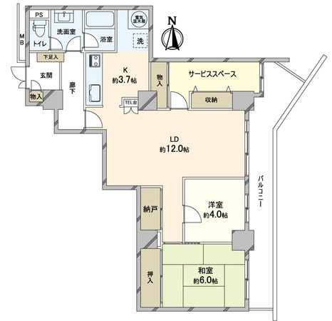 サンシティG棟 間取図(平面図) サンシティG棟 間取図(平面図)