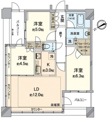 アウルタワー 間取図(平面図) アウルタワー 間取図(平面図)
