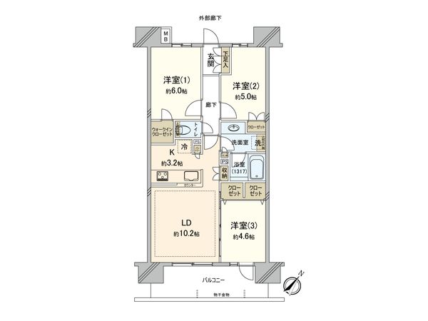 ファインレジデンスふじみ野 間取図(平面図) ファインレジデンスふじみ野 間取図(平面図)