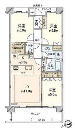 ザ・パークハウス成城彩景 間取図 ザ・パークハウス成城彩景 間取図