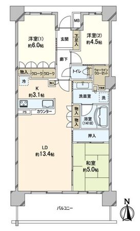 パークシティ新百合ヶ丘エアリーコートイースト 間取図(平面図) パークシティ新百合ヶ丘エアリーコートイースト 間取図(平面図)