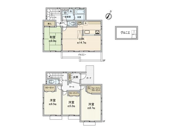 東百合丘1丁目戸建 間取図 東百合丘1丁目戸建 間取図