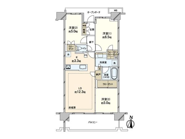 プラウド世田谷千歳台 間取図 プラウド世田谷千歳台 間取図