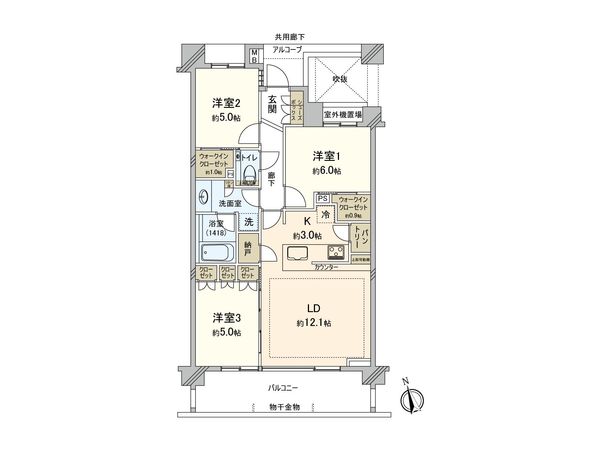 ザ・パークハウス成城彩景 間取図(平面図) ザ・パークハウス成城彩景 間取図(平面図)