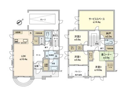 成城1丁目戸建 間取図 成城1丁目戸建 間取図