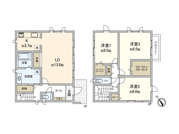 平尾2丁目戸建 間取図 平尾2丁目戸建 間取図