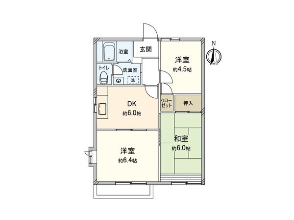 東小倉ハイムB棟 間取図 東小倉ハイムB棟 間取図