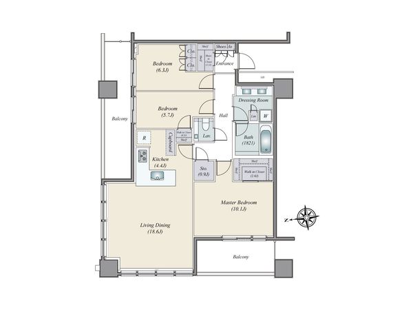 WORLD TOWER RESIDENCE 間取図(平面図) WORLD TOWER RESIDENCE 間取図(平面図)