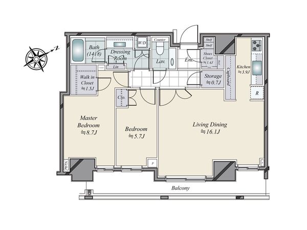 パークコート六本木ヒルトップ 間取図 パークコート六本木ヒルトップ 間取図