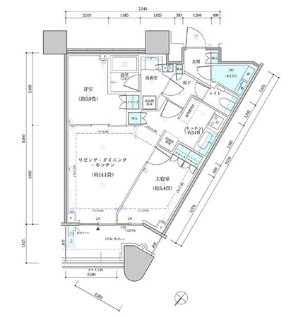 パークタワー勝どき サウス棟 間取図(平面図) パークタワー勝どき サウス棟 間取図(平面図)