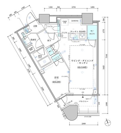 パークタワー勝どき サウス棟 間取図(平面図) パークタワー勝どき サウス棟 間取図(平面図)