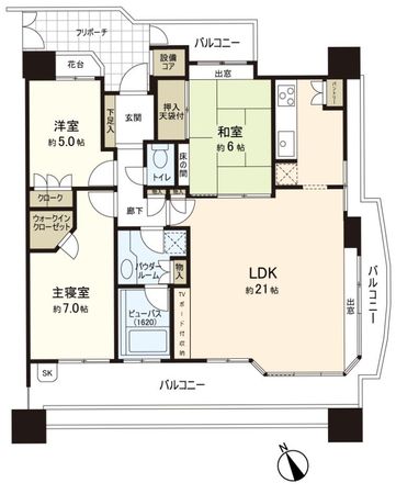 比治山本町パーク・ホームズ 間取 比治山本町パーク・ホームズ 間取
